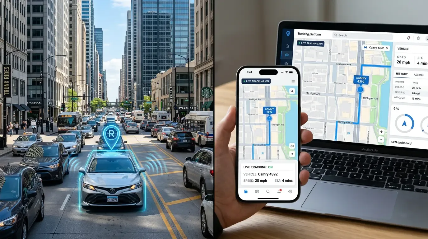 Tracking in real time on the app