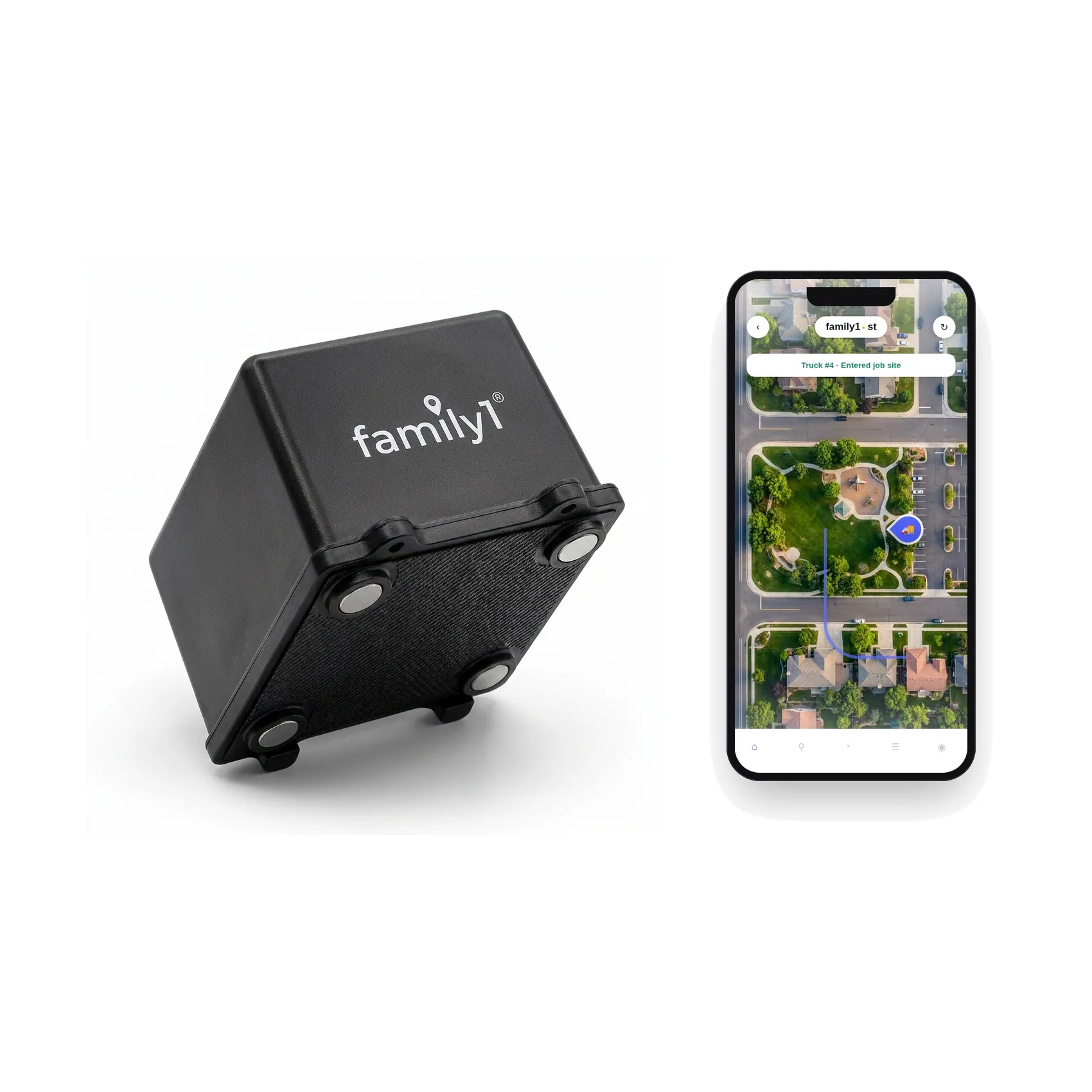 GPS Tracker with Built-in Magnets close-up