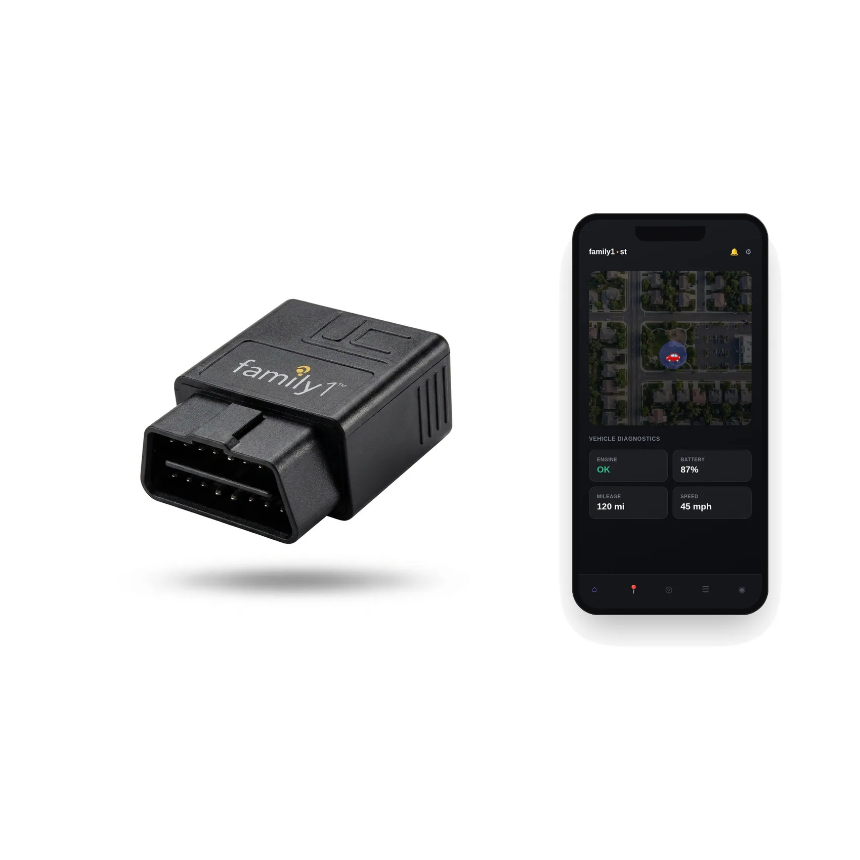 Plug-in OBD Tracker close-up