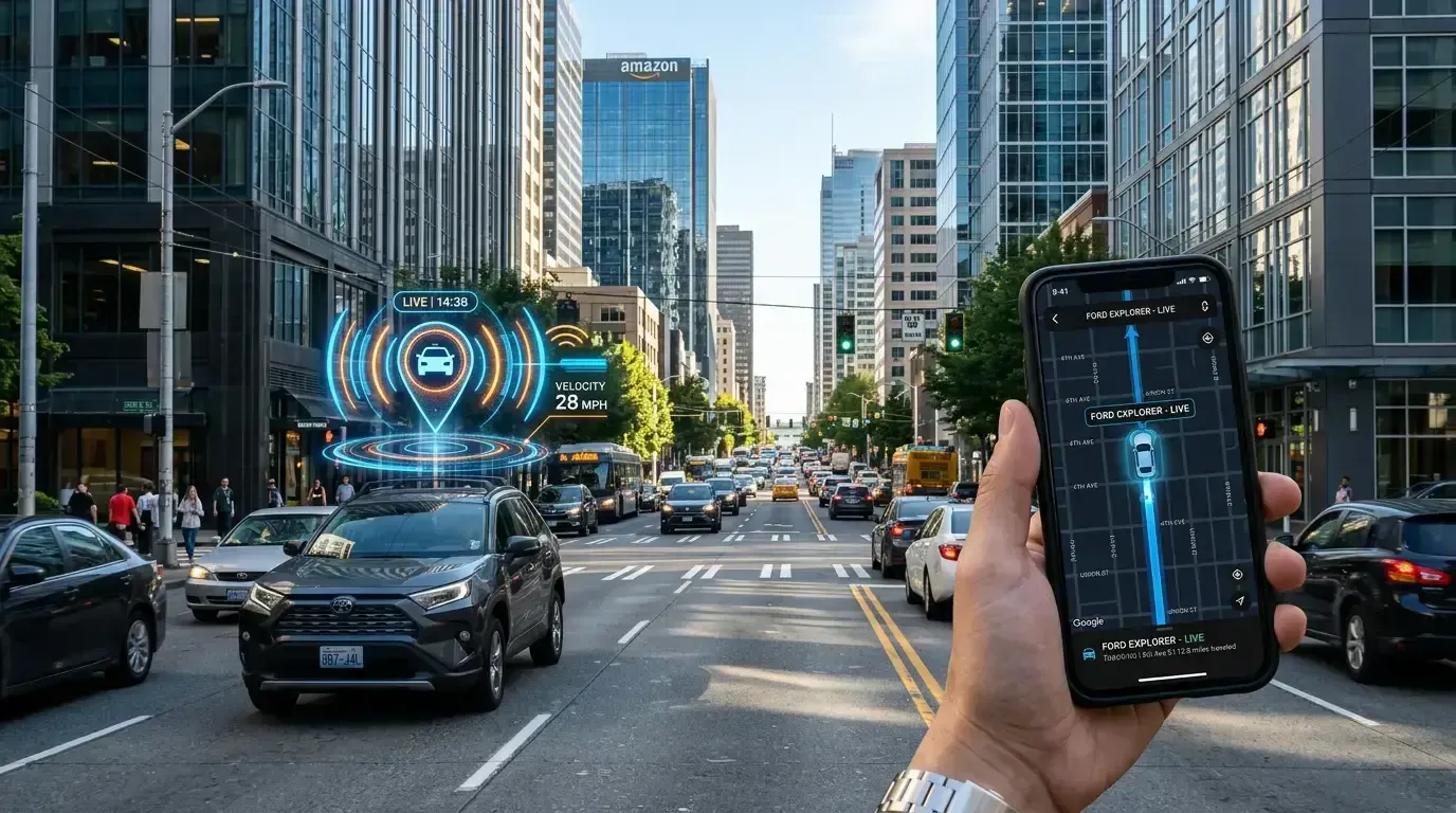 Real-time GPS tracking map view