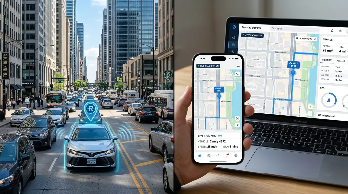 Tracking in real time on the app