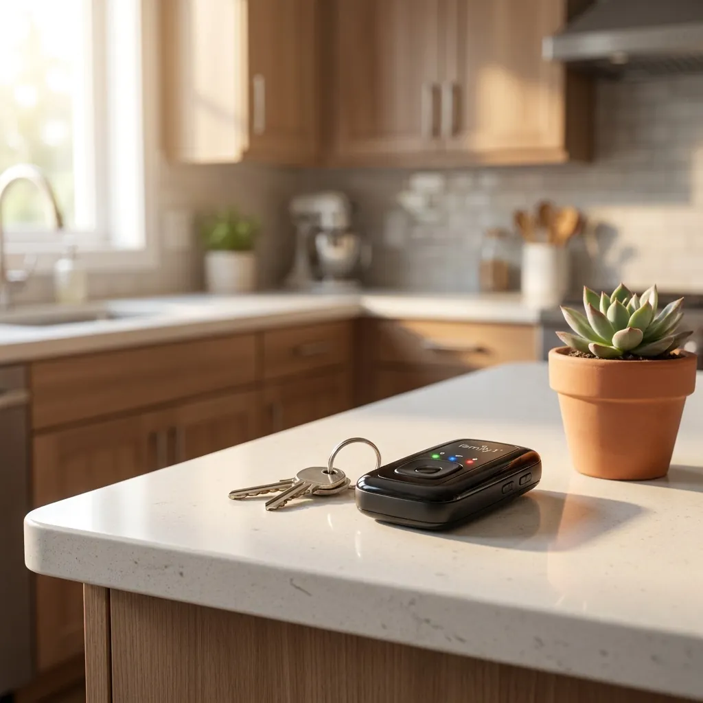 Family1st GPS Tracker with No Monthly Fees — studio product shot from a second angle