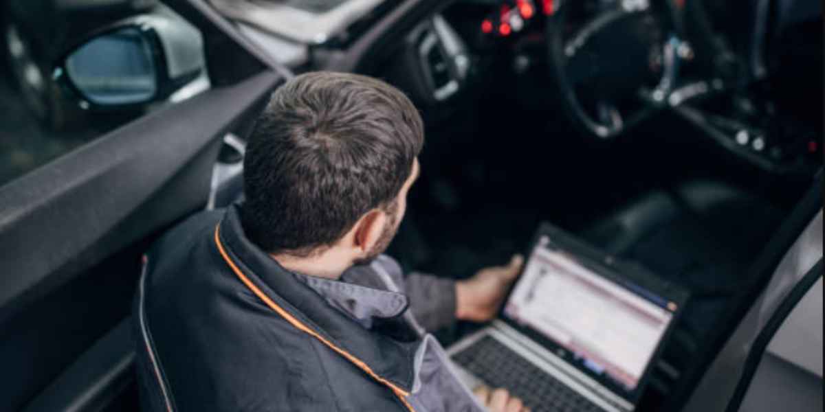 professional man assisting in finding car tracker